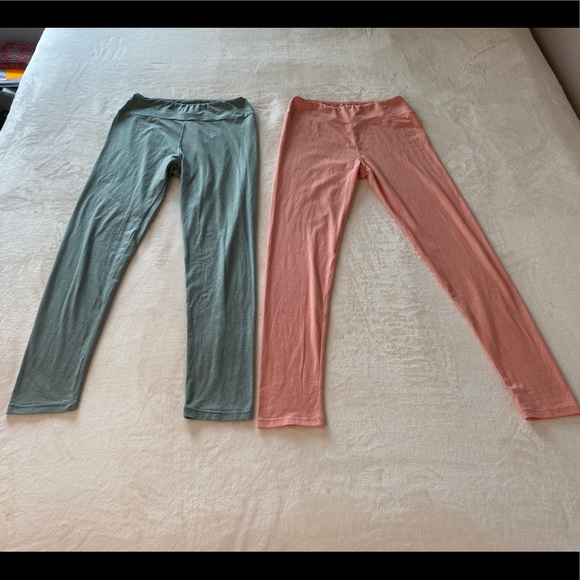 Set Of 2 OS Solid Heather Colored LuLaroe Leggings - Picture 5 of 16